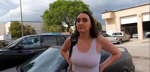  Roadside - Natural Busty Teen Fucks Car Mechanic